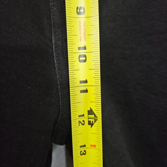 Everlane The Way High Jean in Coal Black Loose Baggy Straight Leg Raw Hem SZ 12 - Picture 9 of 10